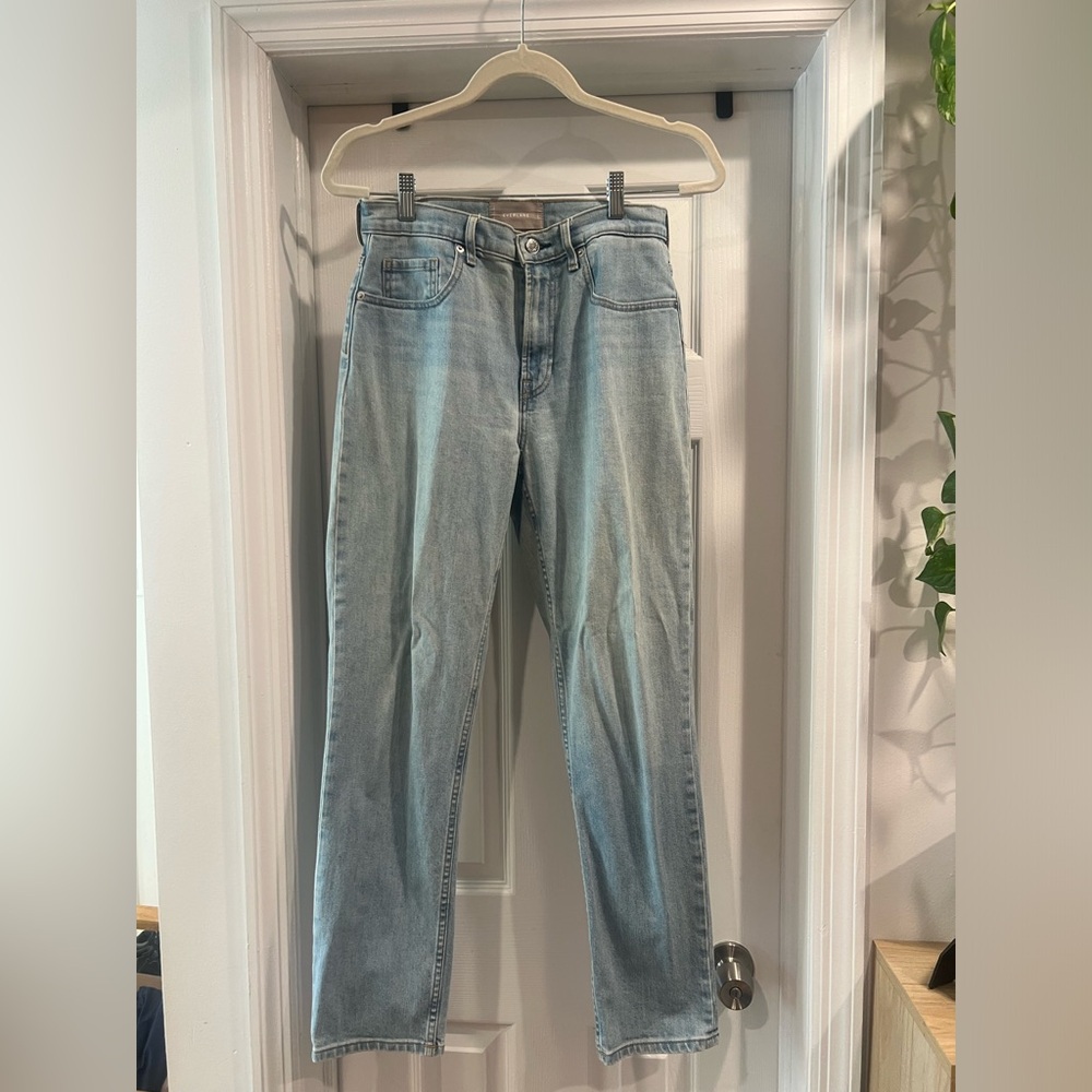 Everlane High Rise Straight Light Wash
